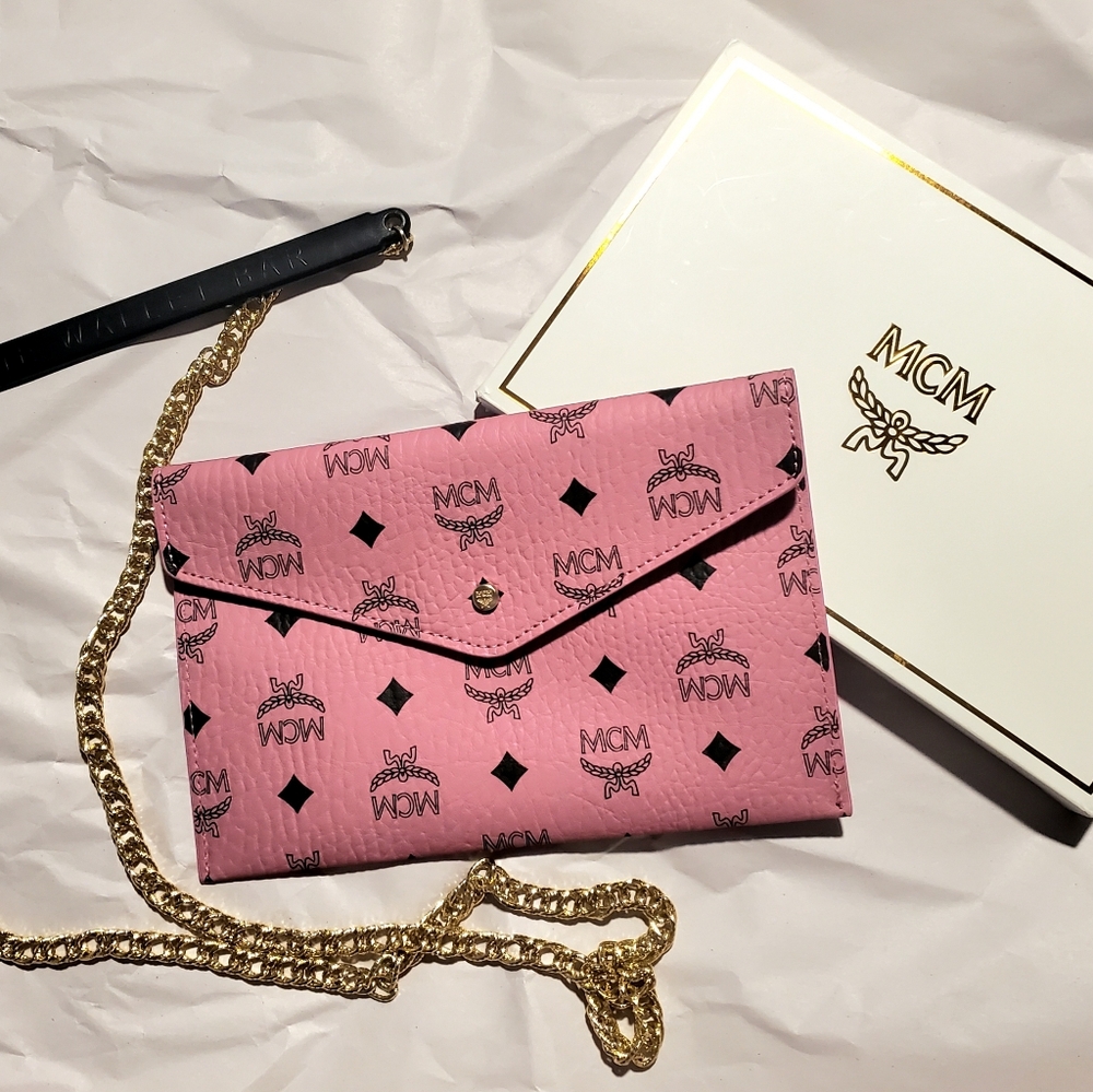 MCM Visetos Envelope Clutch, Plus Bonus Items - Picture 6 of 12